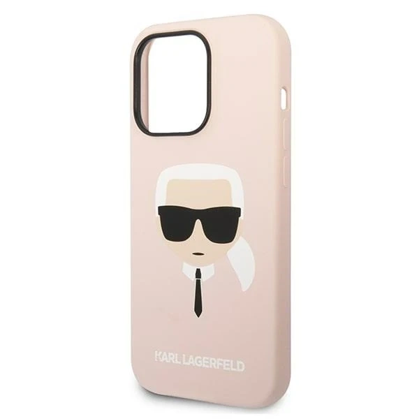 Etui Karl Lagerfeld KLHMP14XSLKHLP pro iPhone 14 Pro Max 6,7" pevný obal silikonový Karl`s Head Magsafe jasný/světelný kolík